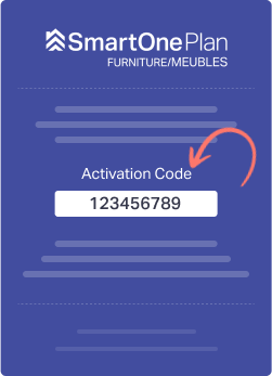 Smart one plan card with Activation number shwocasing with orange arrow.